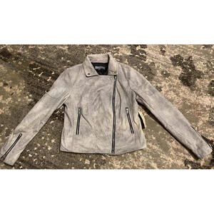 Bagatelle Women's Grey Suede Jacket Medium